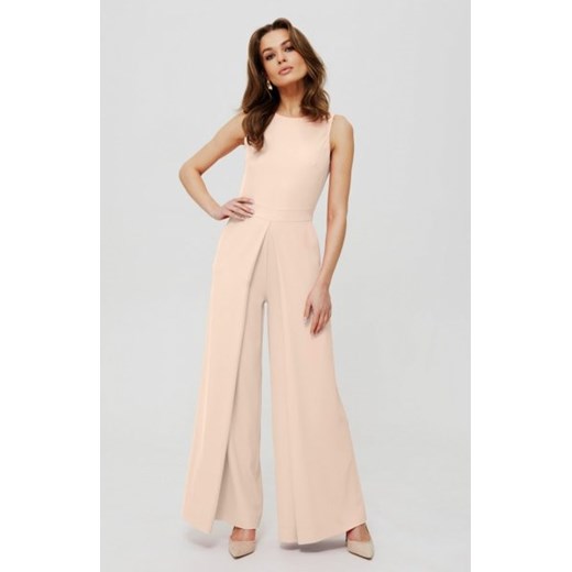 Makover kombinezon z szerokimi nogawkami śmietankowy K184 ze sklepu intimiti.pl w kategorii Kombinezony damskie - zdjęcie 187890456