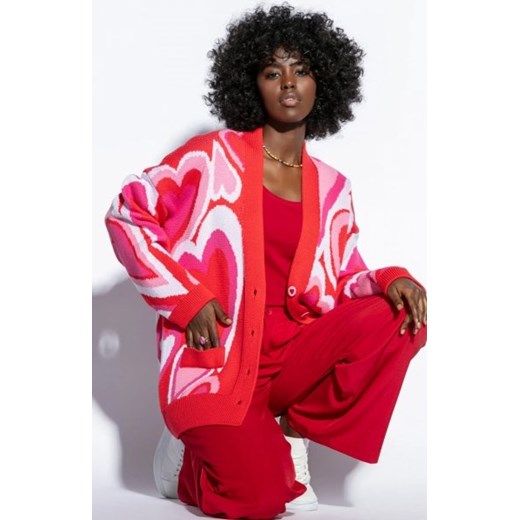 Fobya F1811 kolorowy kardigan damski ze sklepu intimiti.pl w kategorii Swetry damskie - zdjęcie 187890507