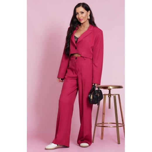 Elizabeth Mateo spodnie z szeroką nogawką wino ze sklepu intimiti.pl w kategorii Spodnie damskie - zdjęcie 187891279