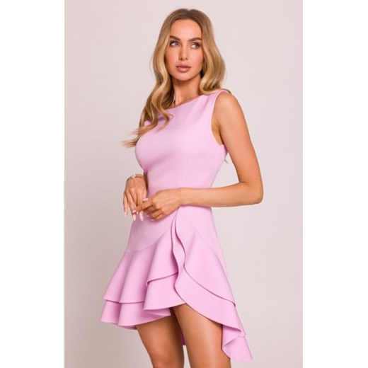 Moe sukienka z falbanami cukierkowy róż M850 ze sklepu intimiti.pl w kategorii Sukienki - zdjęcie 187891676