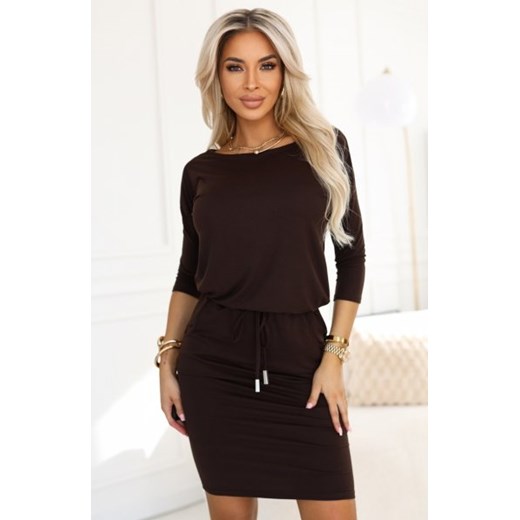 Numoco 13-169 sportowa sukienka midi z kieszonkami i wiązaniem w pasie ze sklepu intimiti.pl w kategorii Sukienki - zdjęcie 187891815