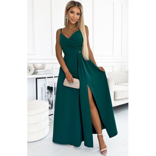 Numoco 299-11 CHIARA elegancka maxi długa suknia na ramiączkach ze sklepu intimiti.pl w kategorii Sukienki - zdjęcie 187892269