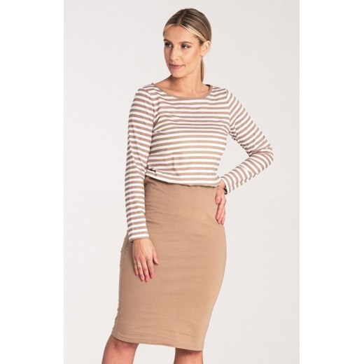 Figl M1057 beżowa sukienka damska ze sklepu intimiti.pl w kategorii Sukienki - zdjęcie 187892309