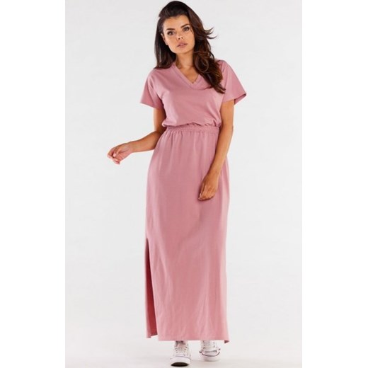 Infinite sportowa sukienka maxi różowa M290 ze sklepu intimiti.pl w kategorii Sukienki - zdjęcie 187892388