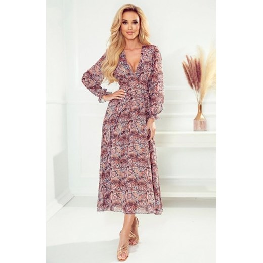 Numoco 378-1 szyfonowa sukienka midi ze sklepu intimiti.pl w kategorii Sukienki - zdjęcie 187892408