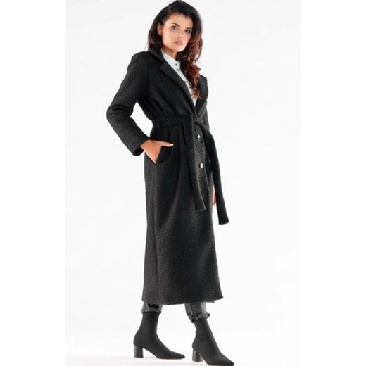 Długi czarny płaszcz damski A547 ze sklepu intimiti.pl w kategorii Płaszcze damskie - zdjęcie 187892647