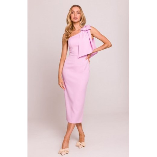 Moe sukienka na jedno ramię cukierkowy róż M847 ze sklepu intimiti.pl w kategorii Sukienki - zdjęcie 187893075