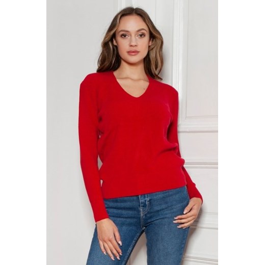 Sweter w prążek czerwony SWE146 ze sklepu intimiti.pl w kategorii Swetry damskie - zdjęcie 187893528