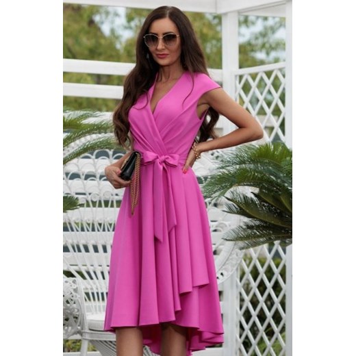 Elizabeth Chiara rozkloszowana midi sukienka fuksja ze sklepu intimiti.pl w kategorii Sukienki - zdjęcie 187893655