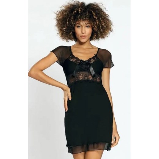 Dkaren Paulina koszulka czarna ze sklepu intimiti.pl w kategorii Koszule nocne - zdjęcie 187893706