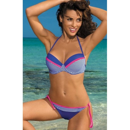 Marko Kostium kąpielowy Wendy Oltremare M-293 chabrowo-różowy (69) ze sklepu intimiti.pl w kategorii Stroje kąpielowe - zdjęcie 187893806