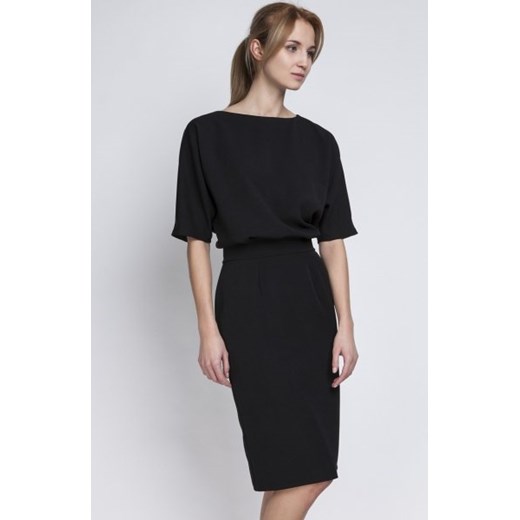 Sukienka dopasowana dołem czarna SUK123 ze sklepu intimiti.pl w kategorii Sukienki - zdjęcie 187893827