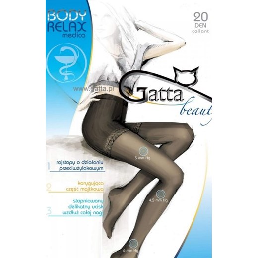 Gatta Body Relaxmedica 20 rajstopy przeciwżylakowe ze sklepu intimiti.pl w kategorii Rajstopy - zdjęcie 187893905