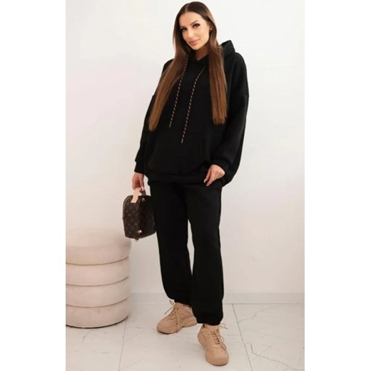 Komplet dresowy damski ocieplany czarny ze sklepu intimiti.pl w kategorii Dresy damskie - zdjęcie 187894046