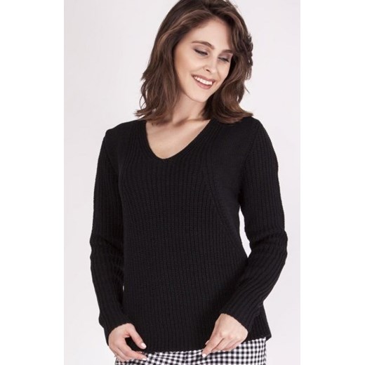 MKMSwetry Sweter Victoria SWE 123 Czarny ze sklepu intimiti.pl w kategorii Swetry damskie - zdjęcie 187894179