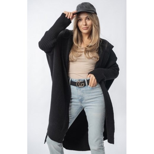 Osher asymetryczny kardigan damski z kapturem ze sklepu intimiti.pl w kategorii Swetry damskie - zdjęcie 187894746