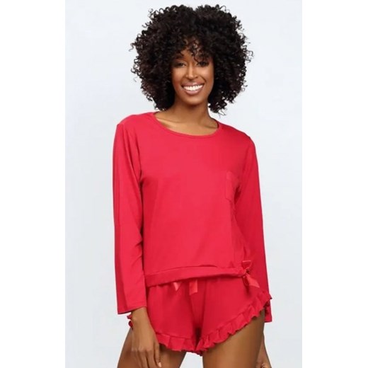 Dkaren Ronnie piżamka damska czerwona ze sklepu intimiti.pl w kategorii Piżamy damskie - zdjęcie 187895115