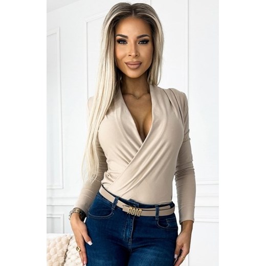 Numoco 375-7 body z kopertowym dekoltem ze sklepu intimiti.pl w kategorii Bluzki damskie - zdjęcie 187895507