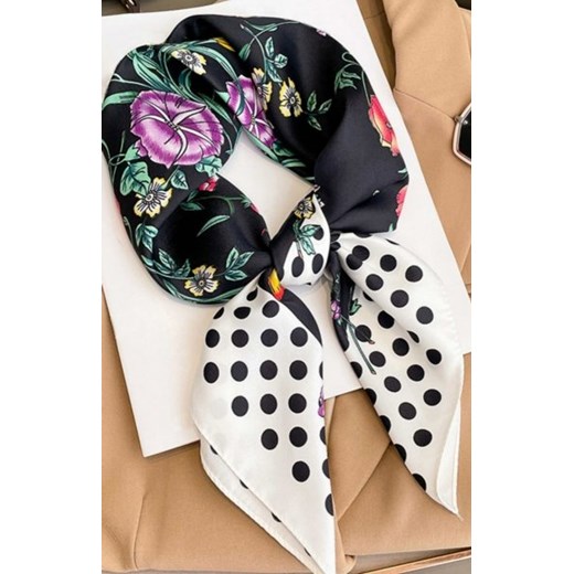 Kamea apaszka damska czarna w kwiaty ze sklepu intimiti.pl w kategorii Szaliki i chusty damskie - zdjęcie 187895845