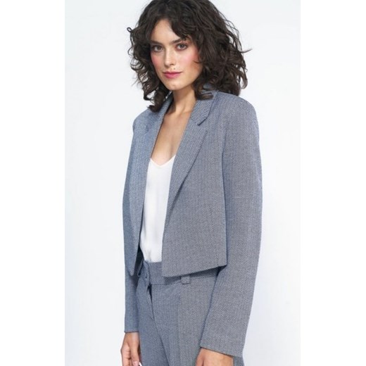 Nife Z52 krótki żakiet w jodełkę ze sklepu intimiti.pl w kategorii Marynarki damskie - zdjęcie 187895869