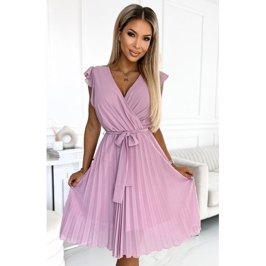 Numoco 374-3 POLINA plisowana sukienka z dekoltem i falbankami ze sklepu intimiti.pl w kategorii Sukienki - zdjęcie 187895986