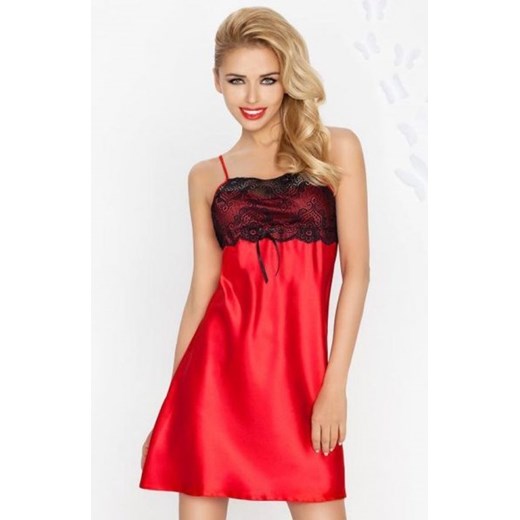 Dkaren Ismena koszulka czerwona ze sklepu intimiti.pl w kategorii Koszule nocne - zdjęcie 187896217