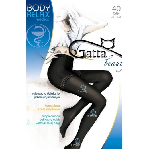 Gatta Body Relaxmedica 40 rajstopy przeciwżylakowe ze sklepu intimiti.pl w kategorii Rajstopy - zdjęcie 187896275