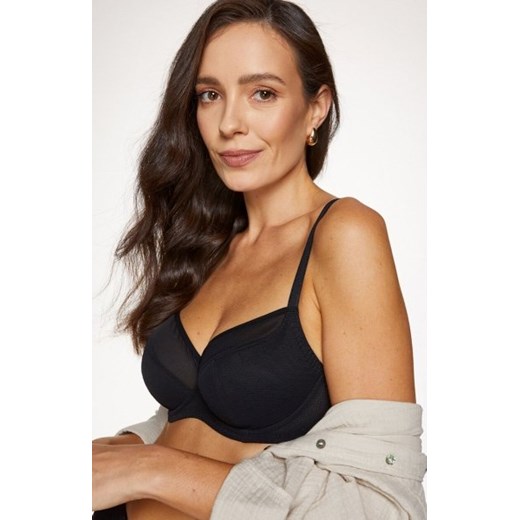 Gorteks biustonosz półusztywniany czarny Rene B3 ze sklepu intimiti.pl w kategorii Biustonosze - zdjęcie 187896887