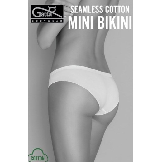 Gatta Seamless Cotton Mini Bikini 41595 figi damskie ze sklepu intimiti.pl w kategorii Majtki damskie - zdjęcie 187896929