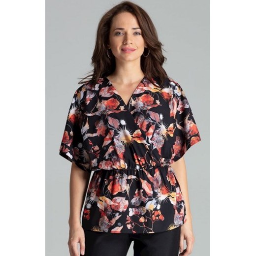 Oversizowa bluzka w kolorowy wzór L063 ze sklepu intimiti.pl w kategorii Bluzki damskie - zdjęcie 187897055