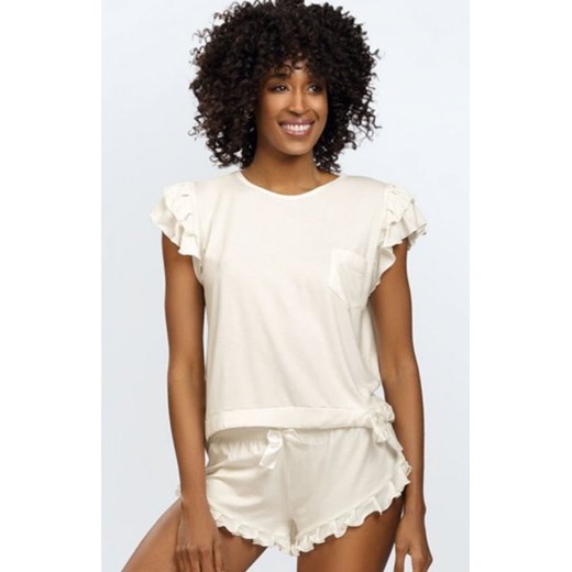 Dkaren Lulu komplet damski ecru ze sklepu intimiti.pl w kategorii Piżamy damskie - zdjęcie 187897267