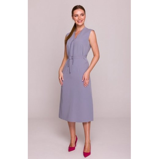 Stylove S410 sukienka z wiązaniem w dekolcie gołębi ze sklepu intimiti.pl w kategorii Sukienki - zdjęcie 187897577