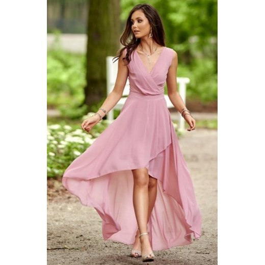 Szyfonowa sukienka z asymetrycznym przodem 0294 ze sklepu intimiti.pl w kategorii Sukienki - zdjęcie 187897728