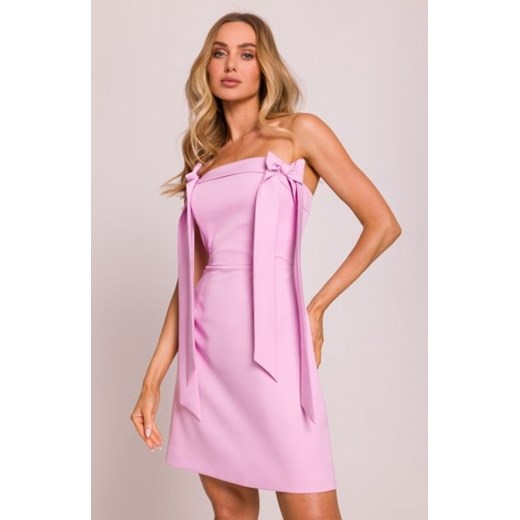 Moe sukienka gorsetowa z kokardkami cukierkowy róż M851 ze sklepu intimiti.pl w kategorii Sukienki - zdjęcie 187897947