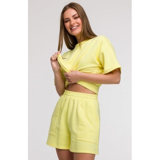 Bewear B295 szorty z kieszeniami cytrynowe ze sklepu intimiti.pl w kategorii Spodnie damskie - zdjęcie 187898177