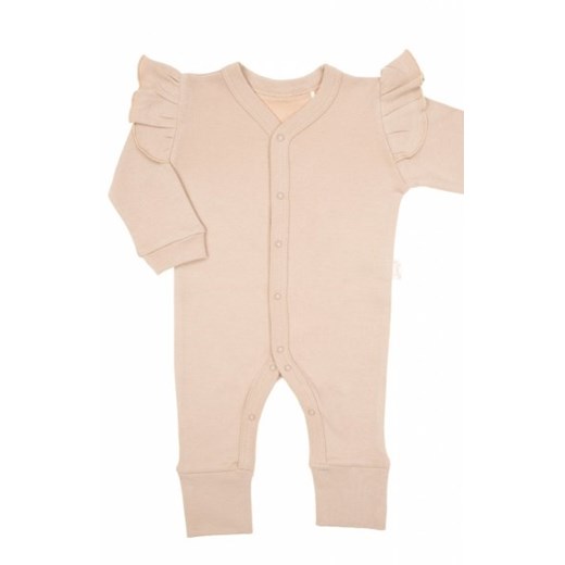 Bawełniany pajac dziewczęcy beżowy ze sklepu intimiti.pl w kategorii Pajacyki - zdjęcie 187898429