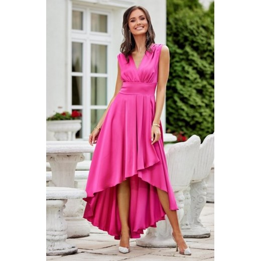 Asymetryczna satynowa sukienka maxi ze sklepu intimiti.pl w kategorii Sukienki - zdjęcie 187898648