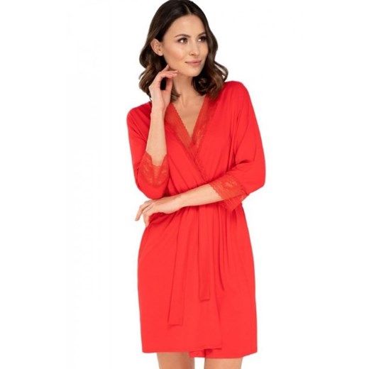 Allison czerwony szlafrok damski ze sklepu intimiti.pl w kategorii Szlafroki damskie - zdjęcie 187898677