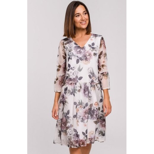 Oversizowa sukienka w kwiaty S214/1 ze sklepu intimiti.pl w kategorii Sukienki - zdjęcie 187898708