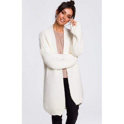 Krótki uniwersalny kardigan ecru BK037/1 ze sklepu intimiti.pl w kategorii Swetry damskie - zdjęcie 187898739