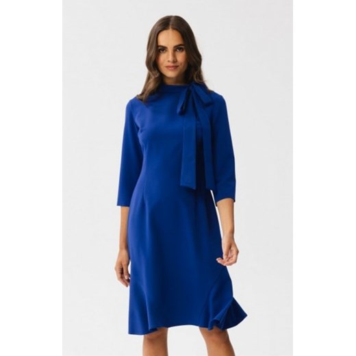 Stylove S346 sukienka z wiązaniem przy szyi chabrowa ze sklepu intimiti.pl w kategorii Sukienki - zdjęcie 187898895