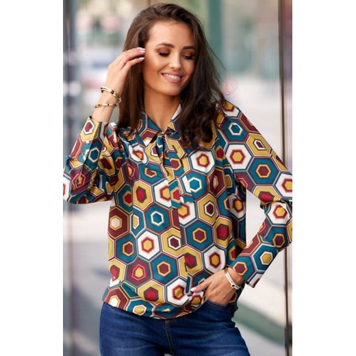 Kobieca bluzka z wiązaniem 0146/L85 ze sklepu intimiti.pl w kategorii Koszule damskie - zdjęcie 187898908