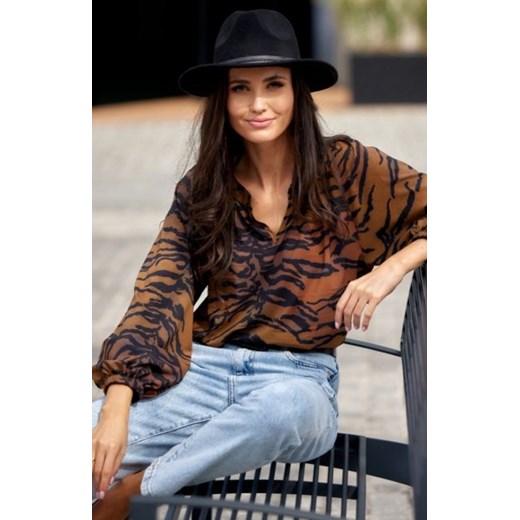 Oversizowa koszula damska panterka 0142/L71 ze sklepu intimiti.pl w kategorii Koszule damskie - zdjęcie 187899058