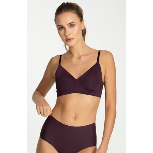 Julimex Simple T-Shirt Bra Dark Plum biustonosz damski ze sklepu intimiti.pl w kategorii Biustonosze - zdjęcie 187899075
