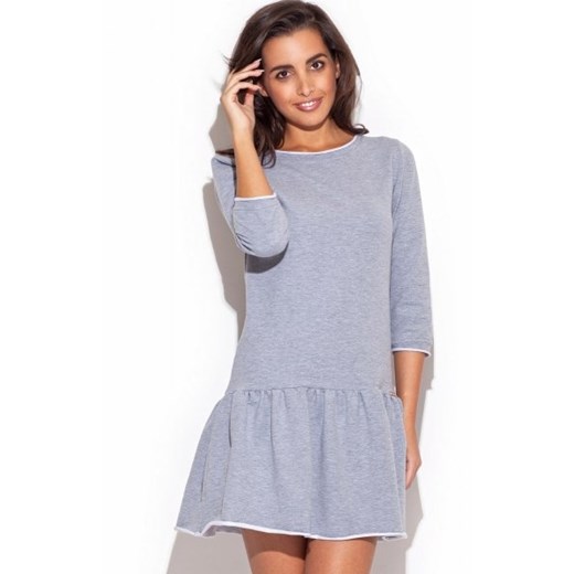 Katrus K222 sukienka szara ze sklepu intimiti.pl w kategorii Sukienki - zdjęcie 187899077