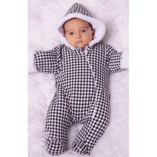 Ocieplany kombinezon zimowy czarno-biały ze sklepu intimiti.pl w kategorii Pajacyki - zdjęcie 187899129
