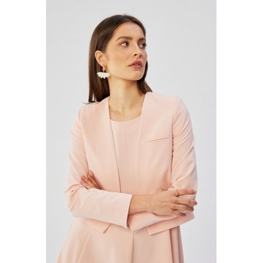 Stylove S368 krótka marynarka bez zapięcia pudrowa ze sklepu intimiti.pl w kategorii Marynarki damskie - zdjęcie 187899556