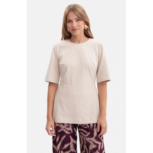 Bewear B305 bluzka dzianinowa z baskinką piaskowa ze sklepu intimiti.pl w kategorii Bluzki damskie - zdjęcie 187899608