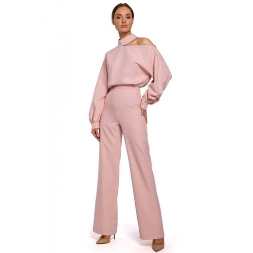 Kombinezon damski z bufiastymi rękawami puder M528 ze sklepu intimiti.pl w kategorii Kombinezony damskie - zdjęcie 187899957