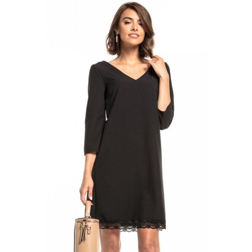 Tessita T324 prosta sukienka z koronką czarna ze sklepu intimiti.pl w kategorii Sukienki - zdjęcie 187900245